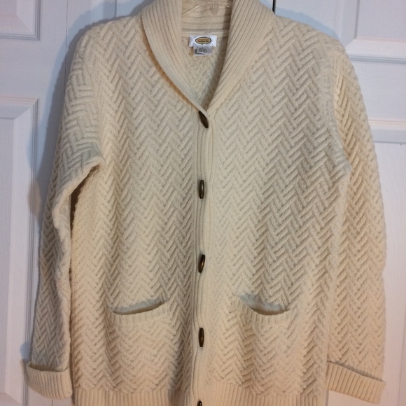 TALBOTS fisherman knit cardigan - Picture 2 of 8